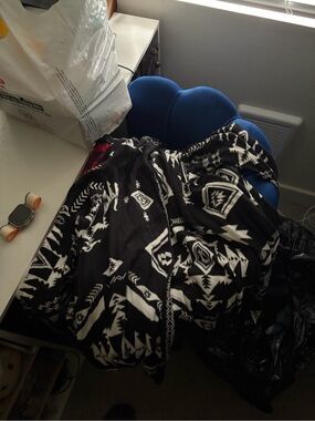H&M Black and White Aztec Knit Cardigan